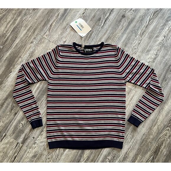 NWT Edwa by Edward Spiers Mens Long Sleeve Striped Shirt Made in Italy - Picture 1 of 9